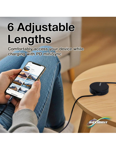 Cable Retráctil USB Tipo-C BoxWave 240W para Fujifilm INSTAX