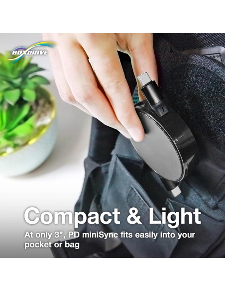 Cable Retráctil USB Tipo-C BoxWave 240W para Fujifilm INSTAX