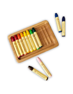 Soporte de Crayones de Madera Waldorf para 8 Varitas