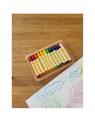 Soporte de Crayones de Madera Waldorf para 8 Varitas