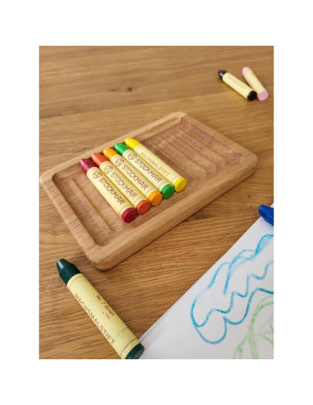 Soporte de Crayones de Madera Waldorf para 8 Varitas