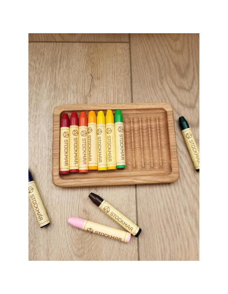 Soporte de Crayones de Madera Waldorf para 8 Varitas