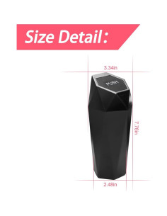 Basurero de Auto BLAU GRUN Mini Portátil Impermeable Negro 2