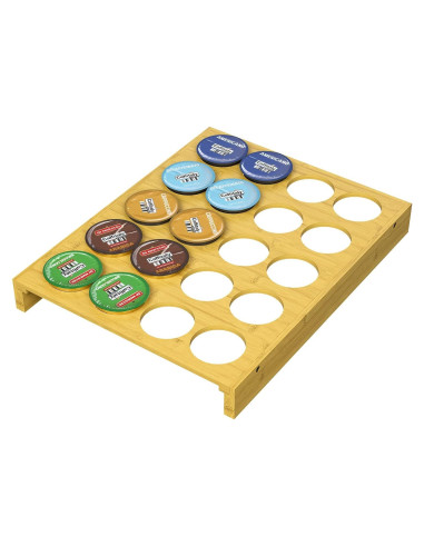 Organizador de Cajones PEKER para 20 Cápsulas de Café de Bambú