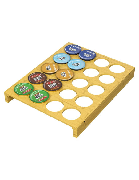 Organizador de Cajones PEKER para 20 Cápsulas de Café de Bambú