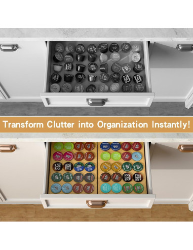 Organizador de Cajones PEKER para 20 Cápsulas de Café de Bambú