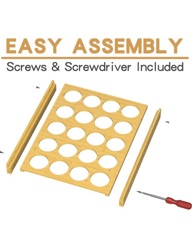 Organizador de Cajones PEKER para 20 Cápsulas de Café de Bambú