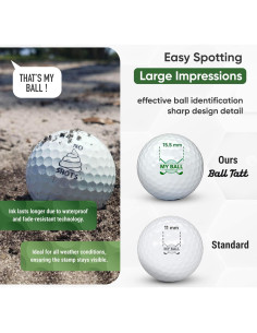 Sello de Pelota de Golf Ball Tatt - Marcador Autoinking Impermeable 2
