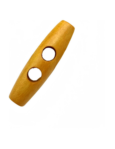 10 Botones de Oliva de Madera WDFCSIX 40mm 2 Agujeros Beige