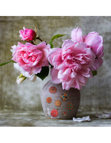 Botones de Madera Floral WILLBOND 500 Piezas 15-25 mm