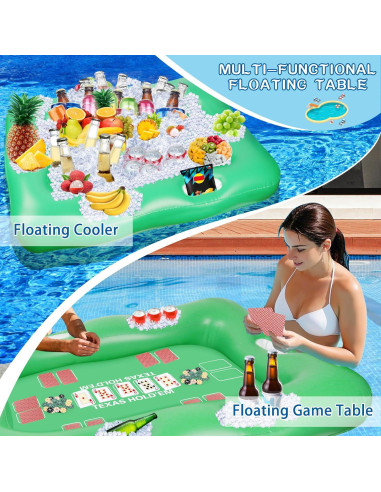 Mesa Flotante Grande MJZ para Pool 136x97 cm con Soportes