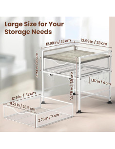 Organizador de Café Kssiaz con Soporte para Tazas y Cajón 2