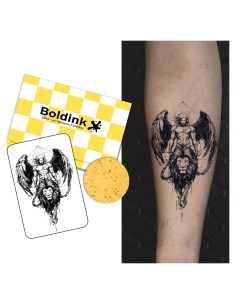 Tatuajes Temporales Boldink Ángels y León - 15 Días Impermeables