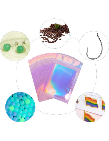 100 Bolsas Reutilizables a Prueba de Olores Tayfremn 5x7.6cm