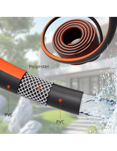 Carrete de Manguera de Jardín YESTAR GARDEN 1/2" x 12m