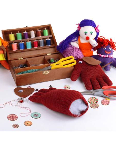 Botones de Madera Floral WILLBOND 500 Piezas 15-25 mm