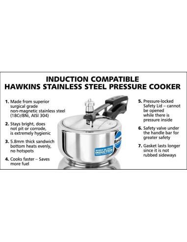 Olla a presión Hawkins B25 2 litros acero inoxidable
