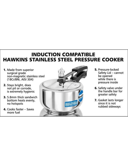 Olla a presión Hawkins B25 2 litros acero inoxidable