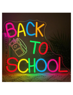 Señal LED Neon Regreso a Clases NOSUN 35.5x20.3cm