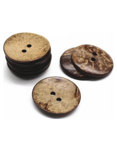 Botones de Coco Natural YaHoGa 20PCS 38MM para Costura DIY