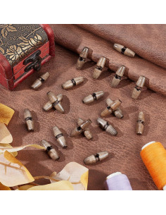 Botones de Madera UNICRAFTALE 30mm Vintage 50pcs Café 2
