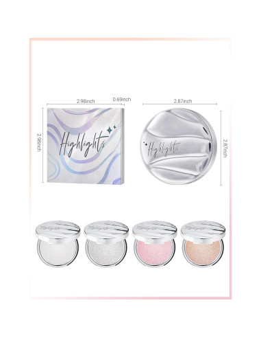 Iluminador Facial Erinde Shimmer 01 Luna Perlescente 70g