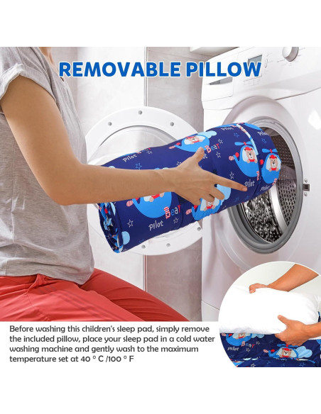 Colchoneta para Siesta Niños Orrhomi SD001 con Almohada y Manta