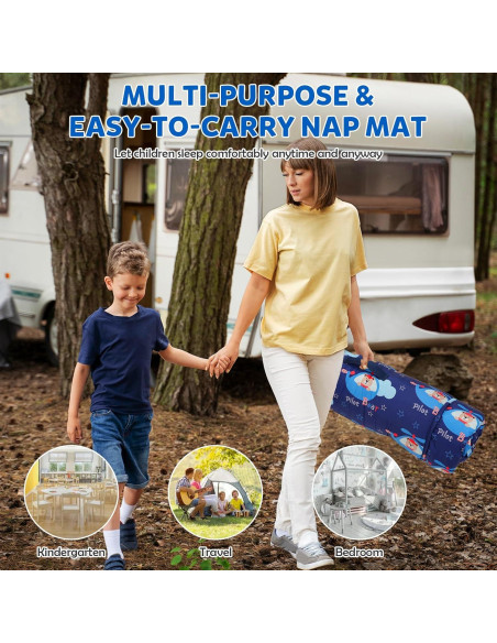 Colchoneta para Siesta Niños Orrhomi SD001 con Almohada y Manta