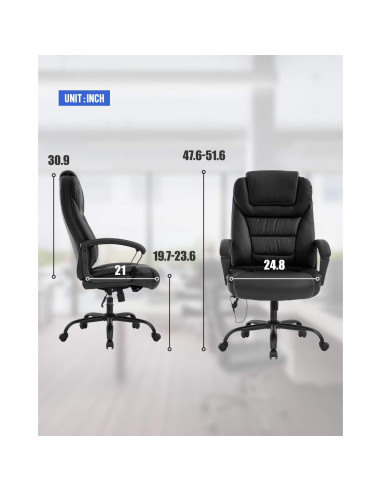 Silla de Oficina Ergonómica BestOffice con Masaje y Soporte Lumbar