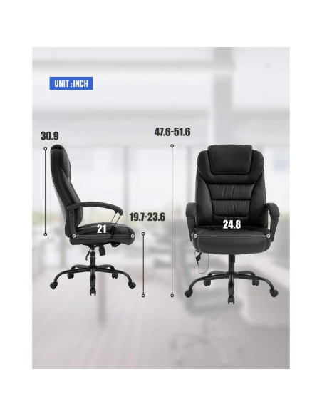 Silla de Oficina Ergonómica BestOffice con Masaje y Soporte Lumbar