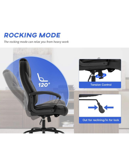 Silla de Oficina Ergonómica BestOffice con Masaje y Soporte Lumbar
