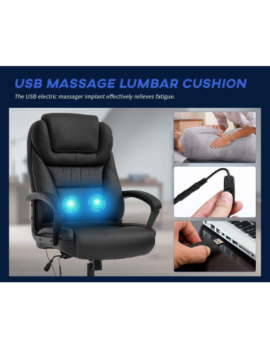Silla de Oficina Ergonómica BestOffice con Masaje y Soporte Lumbar