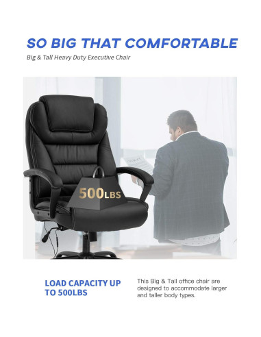 Silla de Oficina Ergonómica BestOffice con Masaje y Soporte Lumbar