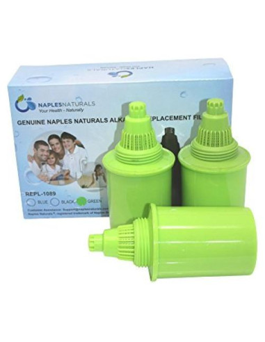 Filtro de Agua Alcalina Naples Naturals AOK1089FGRNX3 Verde (Paquete de 3)