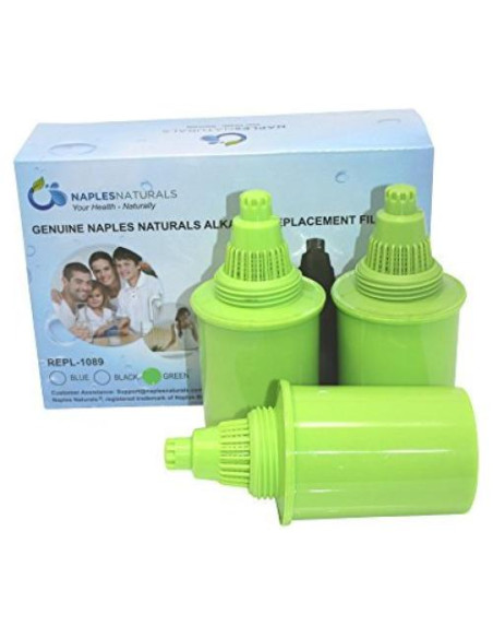 Filtro de Agua Alcalina Naples Naturals AOK1089FGRNX3 Verde (Paquete de 3)