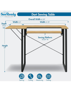 Mesa de Trabajo Sew Ready Dart Plegable 104 cm para Manualidades 2