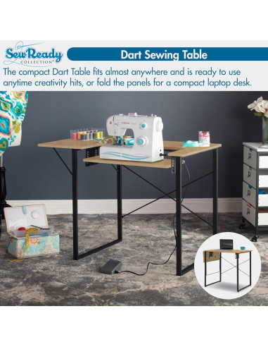 Mesa de Trabajo Sew Ready Dart Plegable 104 cm para Manualidades