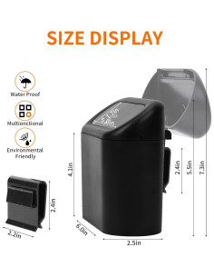 Bote de Basura Mini Wontolf con Tapa y 150 Bolsas - Negro 2