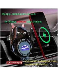 Soporte para teléfono de coche Peanutech F-1 con carga inalámbrica 2