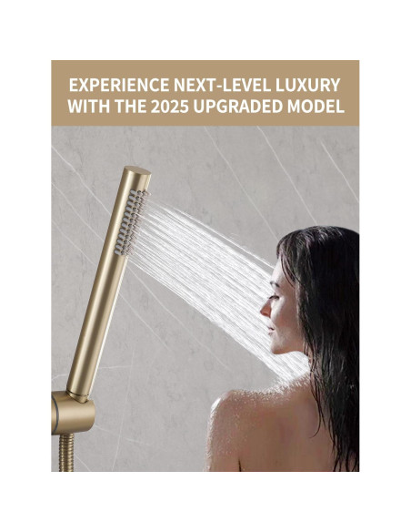 Barra Deslizante de Ducha Weshi con Ducha de Mano y Manguera 149.86 cm