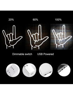 Luz de Neón LED Te Amo Sikooruled 32x36.6cm Decoración 2