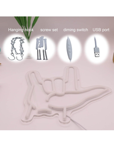 Luz de Neón LED Te Amo Sikooruled 32x36.6cm Decoración