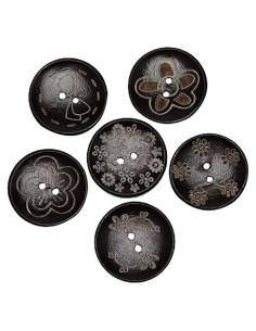 Botones de Madera Libiline 24pcs 35mm Manualidades Costura