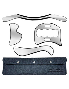 Conjunto Gua Sha de Acero Inoxidable 4 en 1 GYX COELE