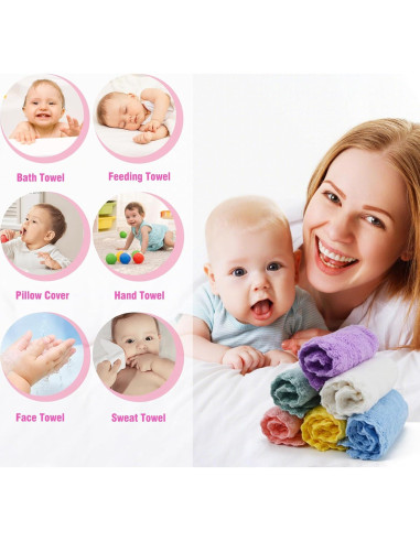 Toallitas para Bebés Vnoss 24 Unidades 17.78x22.86cm Multicolor