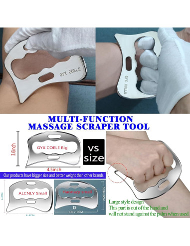 Conjunto Gua Sha de Acero Inoxidable 4 en 1 GYX COELE