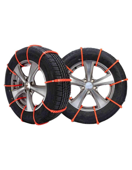 Cadenas de Neumático Antideslizantes Jeremywell 10 PCS Naranja