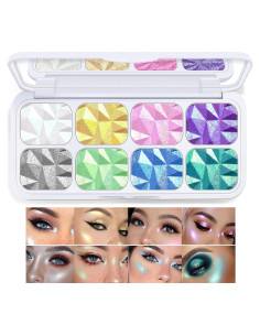 Paleta de iluminadores de diamante 8 colores - Maquillaje