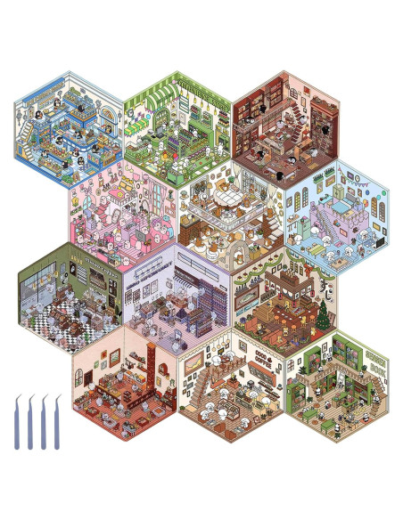 12 Juegos de Pegatinas 3D VMBORTI para Manualidades DIY