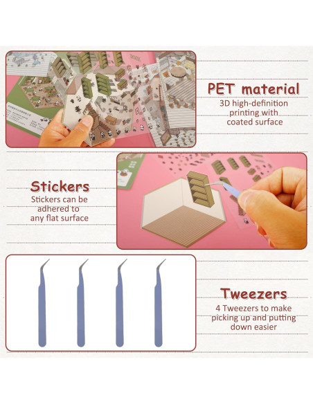 12 Juegos de Pegatinas 3D VMBORTI para Manualidades DIY